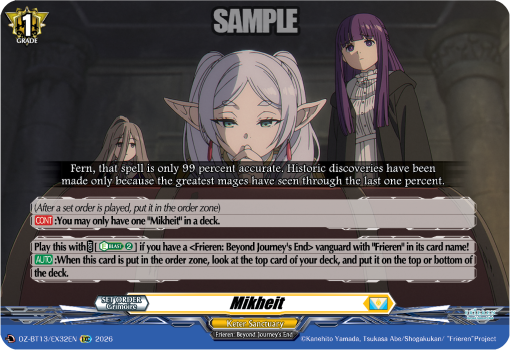 Mikheit: DZ Booster Set 13: Parallactic Clash