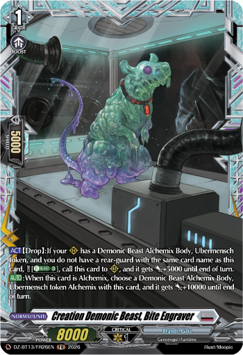 Creation Demonic Beast, Bite Engraver: DZ Booster Set 13: Parallactic Clash