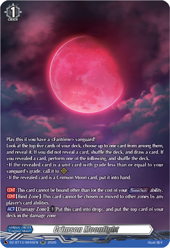 Crimson Moonlight: DZ Booster Set 13: Parallactic Clash