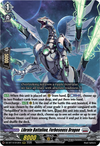 Librate Battalion, Ferbeseuss Dragon: DZ Booster Set 14: Envoys of the Crimson Moon