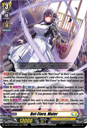 Bel-Fiore, Maier: DZ Booster Set 14: Envoys of the Crimson Moon