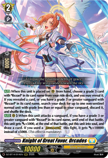Knight of Great Favor, Orcades: DZ Booster Set 14: Envoys of the Crimson Moon