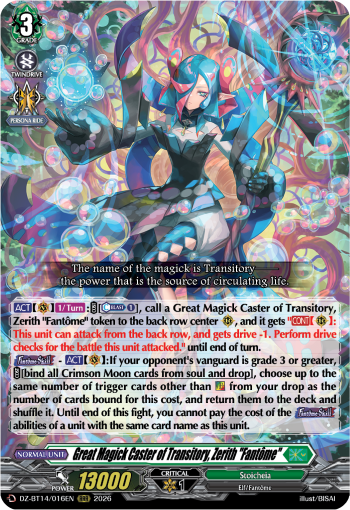 Great Magick Caster of Transitory, Zerith "Fantome": DZ Booster Set 14: Envoys of the Crimson Moon