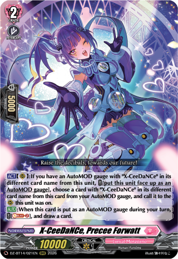 X-CeeDaNCe, Precee Forwatt: DZ Booster Set 14: Envoys of the Crimson Moon