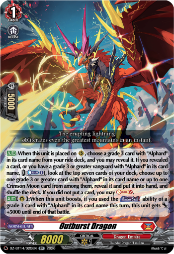 Outburst Dragon: DZ Booster Set 14: Envoys of the Crimson Moon