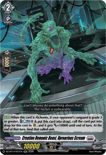 Creation Demonic Beast, Uproarious Scream: DZ Booster Set 14: Envoys of the Crimson Moon
