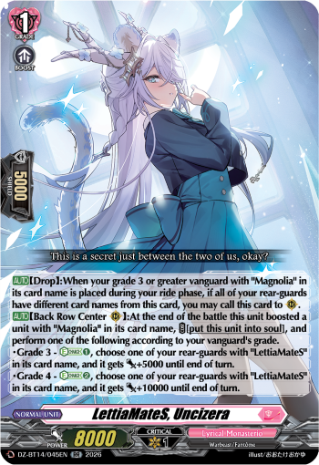 LettiaMateS, Uncizera: DZ Booster Set 14: Envoys of the Crimson Moon