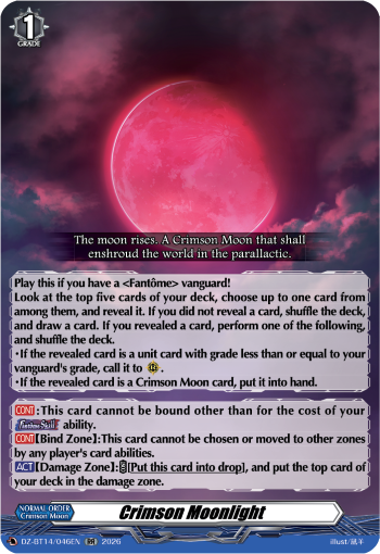 Crimson Moonlight: DZ Booster Set 14: Envoys of the Crimson Moon