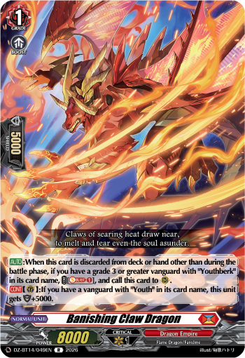 Banishing Claw Dragon: DZ Booster Set 14: Envoys of the Crimson Moon