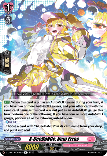 X-CeeDaNCe, Neui Erras: DZ Booster Set 14: Envoys of the Crimson Moon