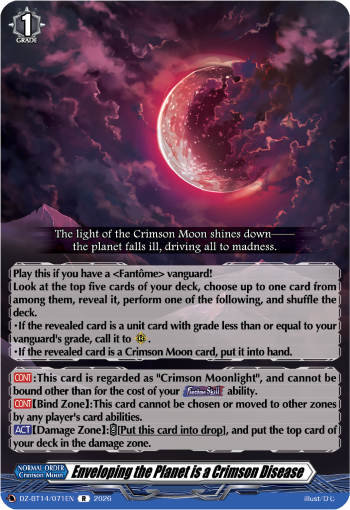 Enveloping the Planet is a Crimson Disease: DZ Booster Set 14: Envoys of the Crimson Moon
