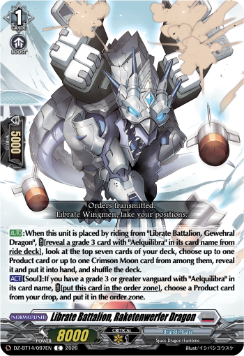 Librate Battalion, Raketenwerfer Dragon: DZ Booster Set 14: Envoys of the Crimson Moon