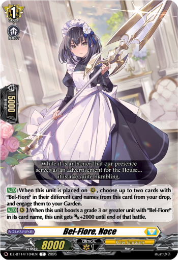 Bel-Fiore, Noce: DZ Booster Set 14: Envoys of the Crimson Moon