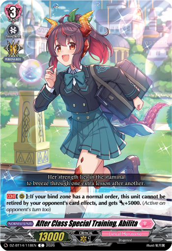 After Class Special Training, Abilita: DZ Booster Set 14: Envoys of the Crimson Moon