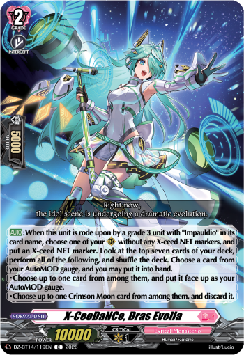 X-CeeDaNCe, Dras Evolia: DZ Booster Set 14: Envoys of the Crimson Moon