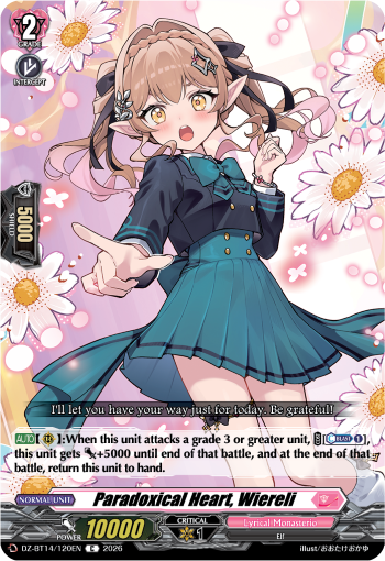Paradoxical Heart, Wiereli: DZ Booster Set 14: Envoys of the Crimson Moon