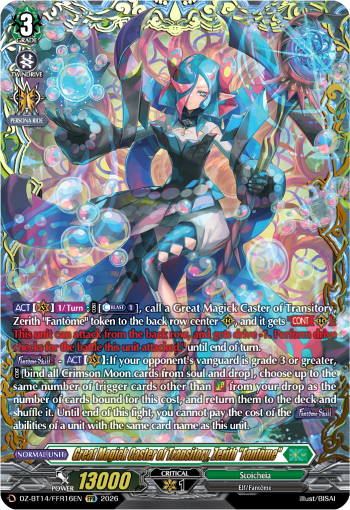 Great Magick Caster of Transitory, Zerith "Fantome": DZ Booster Set 14: Envoys of the Crimson Moon