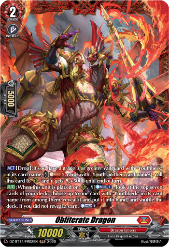Obliterate Dragon: DZ Booster Set 14: Envoys of the Crimson Moon