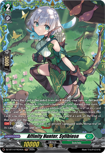 Affinity Hunter, Syllbiose: DZ Booster Set 14: Envoys of the Crimson Moon