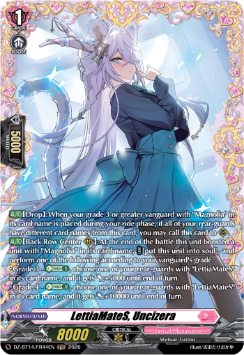 LettiaMateS, Uncizera: DZ Booster Set 14: Envoys of the Crimson Moon