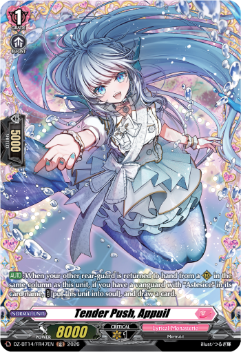 Tender Push, Appuil: DZ Booster Set 14: Envoys of the Crimson Moon