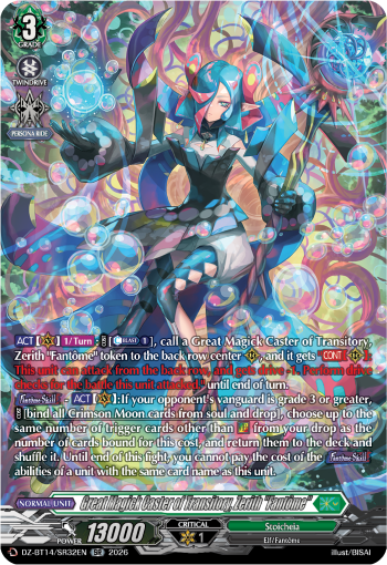 Great Magick Caster of Transitory, Zerith "Fantome": DZ Booster Set 14: Envoys of the Crimson Moon