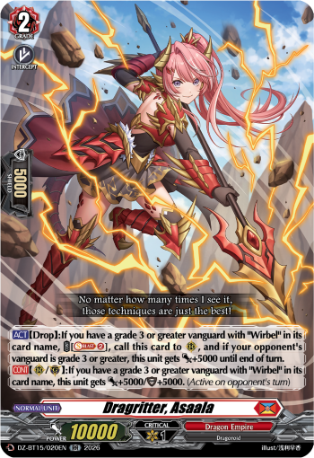 Dragritter, Asaala: DZ Booster Set 15: Strike of Illusionary Shadows