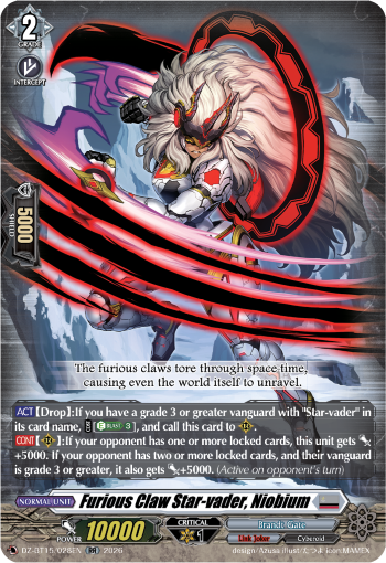 Furious Claw Star-vader, Niobium: DZ Booster Set 15: Strike of Illusionary Shadows