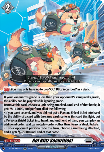 Go! Blitz Securities!: DZ Booster Set 15: Strike of Illusionary Shadows