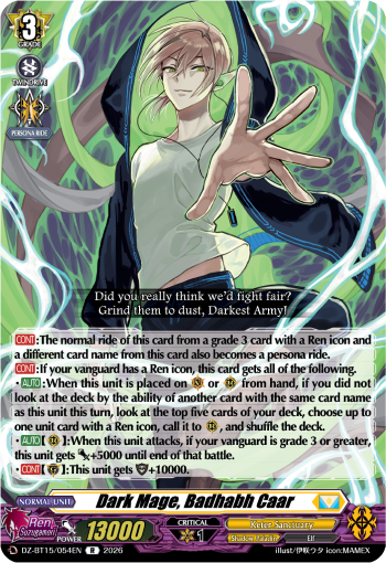 Dark Mage, Badhabh Caar: DZ Booster Set 15: Strike of Illusionary Shadows