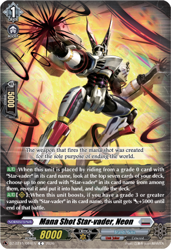 Mana Shot Star-vader, Neon: DZ Booster Set 15: Strike of Illusionary Shadows