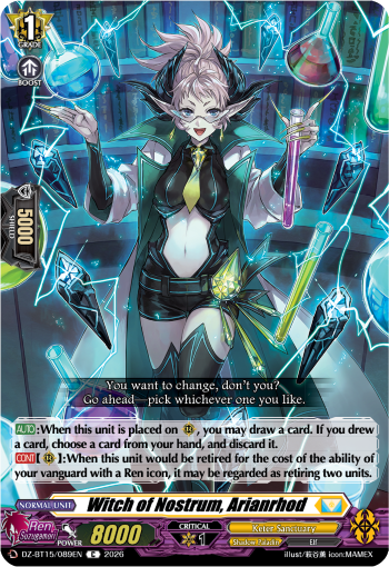 Witch of Nostrum, Arianrhod: DZ Booster Set 15: Strike of Illusionary Shadows