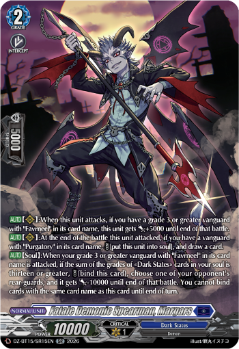 Fatale Demonic Spearman, Margars (SR): DZ Booster Set 15: Strike of Illusionary Shadows