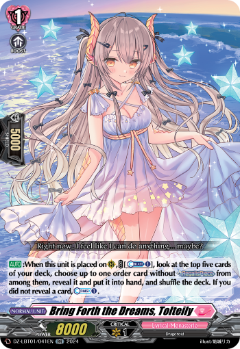 Bring Forth the Dreams, Tolteily: DZ Lyrical Booster: Lyrical Monasterio Sparkling Stars!