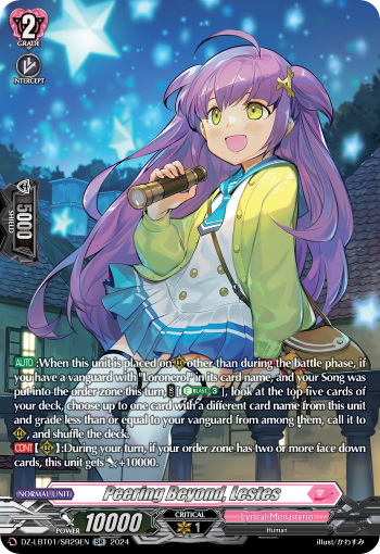 Peering Beyond, Lestes: DZ Lyrical Booster: Lyrical Monasterio Sparkling Stars!