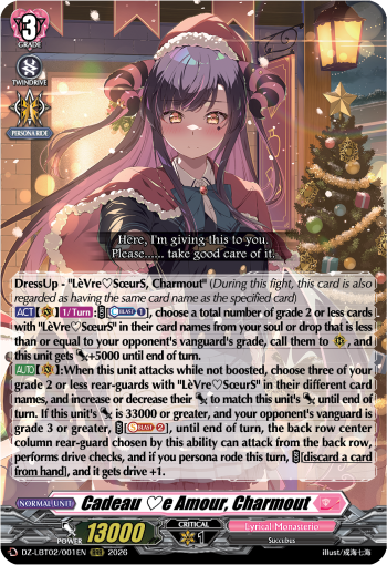 Cadeau ♡e Amour, Charmout: DZ Lyrical Booster 02: Lyrical Monasterio Season of Wonders
