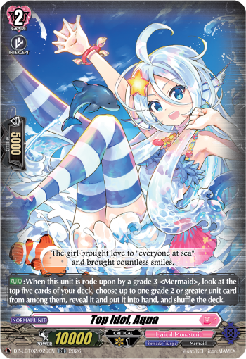 Top Idol, Aqua: DZ Lyrical Booster 02: Lyrical Monasterio Season of Wonders