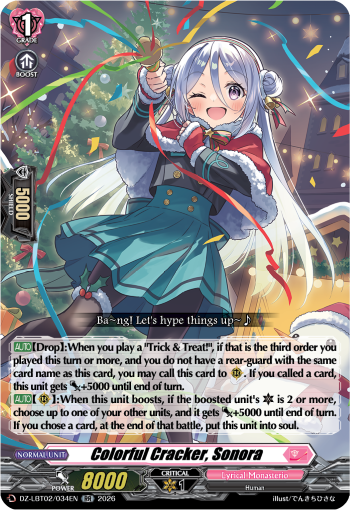 Colorful Cracker, Sonora: DZ Lyrical Booster 02: Lyrical Monasterio Season of Wonders