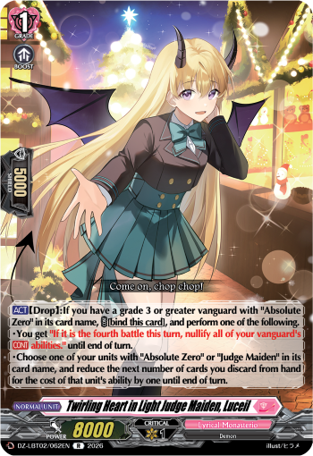 Twirling Heart in Light Judge Maiden, Luceil: DZ Lyrical Booster 02: Lyrical Monasterio Season of Wonders