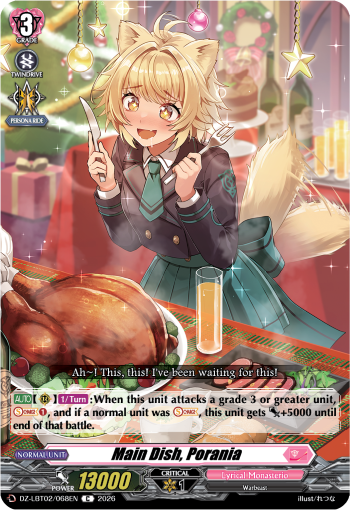 Main Dish, Porania: DZ Lyrical Booster 02: Lyrical Monasterio Season of Wonders