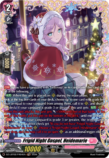 Frigid Night Gospel, Heidemarie: DZ Lyrical Booster 02: Lyrical Monasterio Season of Wonders