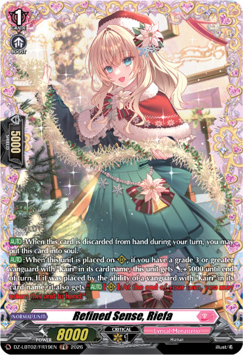 Refined Sense, Riefa: DZ Lyrical Booster 02: Lyrical Monasterio Season of Wonders