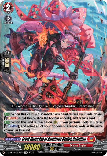 Great Flame Axe of Ambitious Scales, Colgaflan: Special Series 14: Dragonic Overlord Start Deck