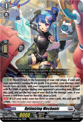 Optimizing Mechanic: Special Series 15: The Legendary Vanguards