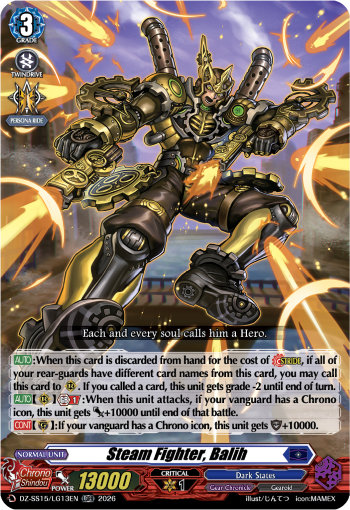 Steam Fighter, Balih: Special Series 15: The Legendary Vanguards