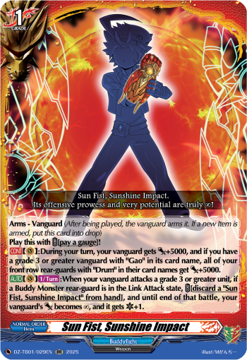 Sun Fist, Sunshine Impact: Cardfight!! Vanguard Title Booster 01: “Future Card Buddyfight”