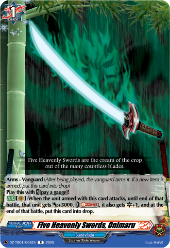 Five Heavenly Swords, Onimaru: Cardfight!! Vanguard Title Booster 01: “Future Card Buddyfight”