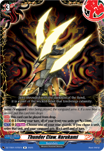 Thunder Claw, Narukami: Cardfight!! Vanguard Title Booster 01: “Future Card Buddyfight”