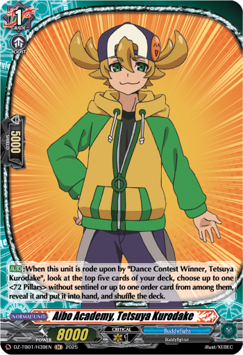Aibo Academy, Tetsuya Kurodake: Cardfight!! Vanguard Title Booster 01: “Future Card Buddyfight”