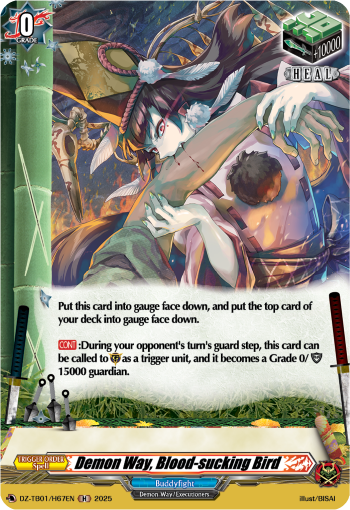 Demon Way, Blood-sucking Bird: Cardfight!! Vanguard Title Booster 01: “Future Card Buddyfight”